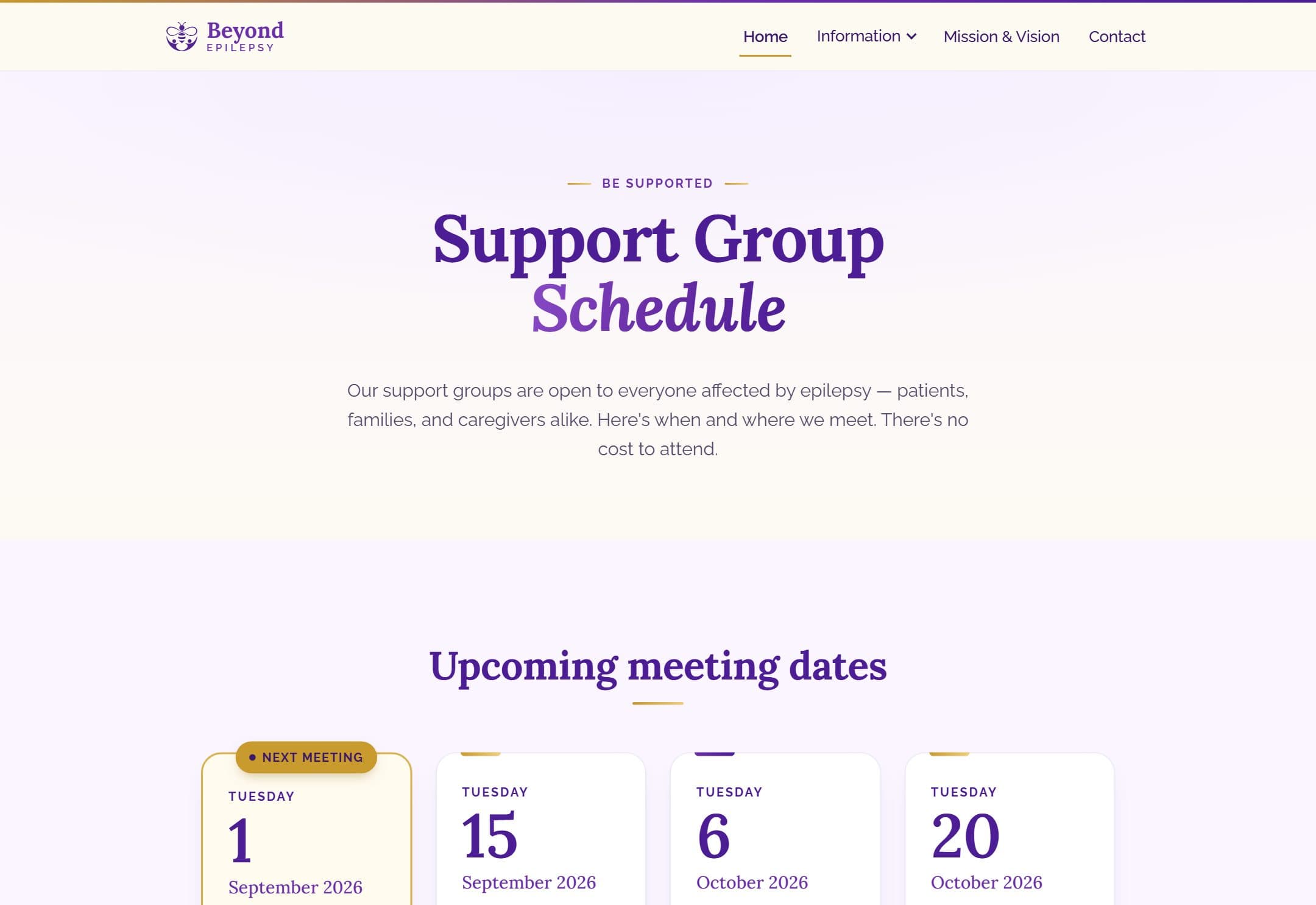 The Beyond Epilepsy website